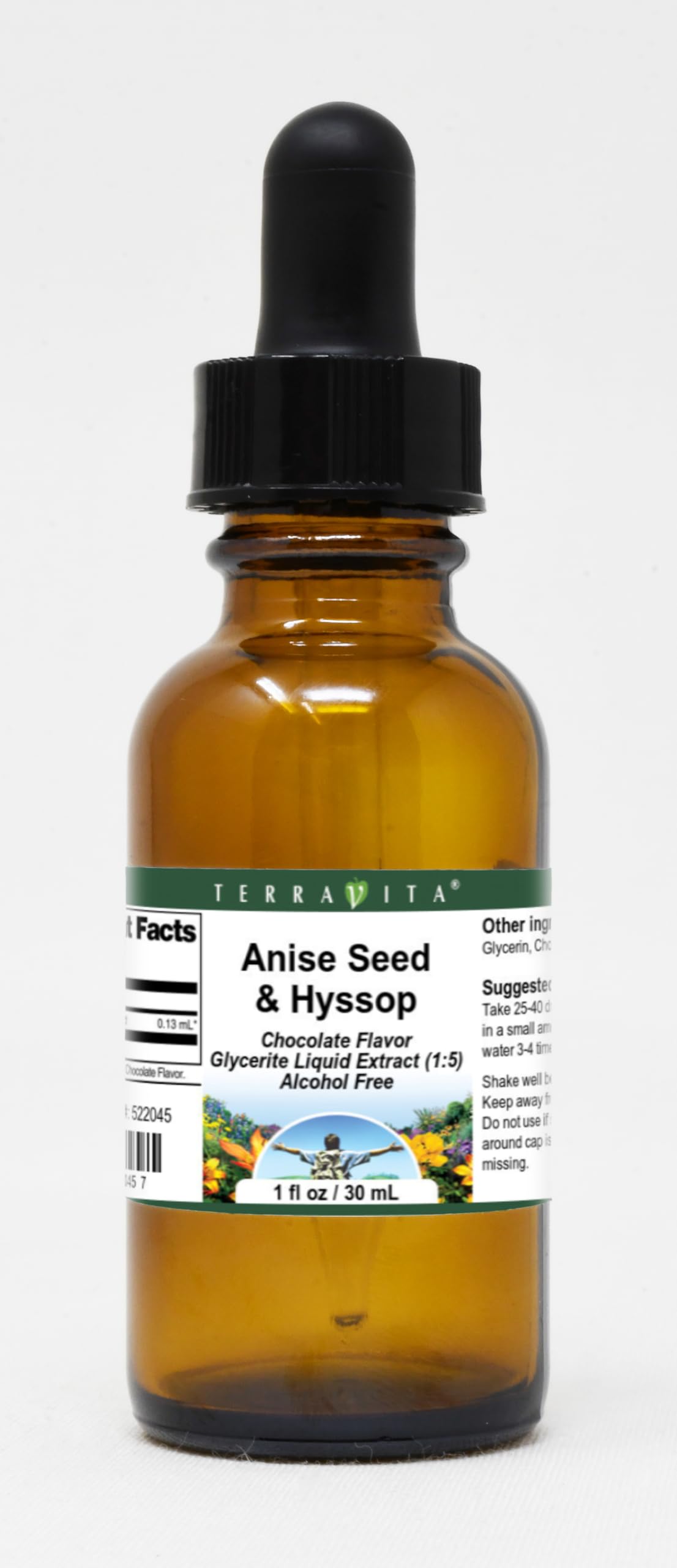 Anise Seed & Hyssop Glycerite Liquid Extract (1:5) - Chocolate Flavored (1 oz, ZIN: 522045)