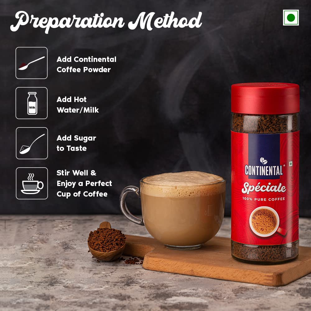Continental Speciale Coffee Granules 200Gm Jar | 100% Pure Instant Coffee Powder