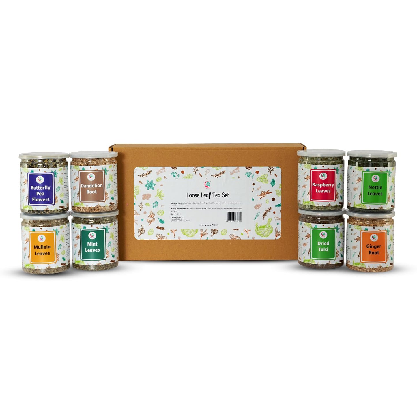 Loose Leaf Tea Set | Upto 450 Servings | Set Of 8 Teas For Wellness And Flavor Enthusiasts | Experience Blissful Infusion & Refr
