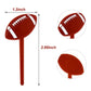 Blulu Football Cupcake Toppers, 48 Count, Acrylic, Brown, Party Decorations