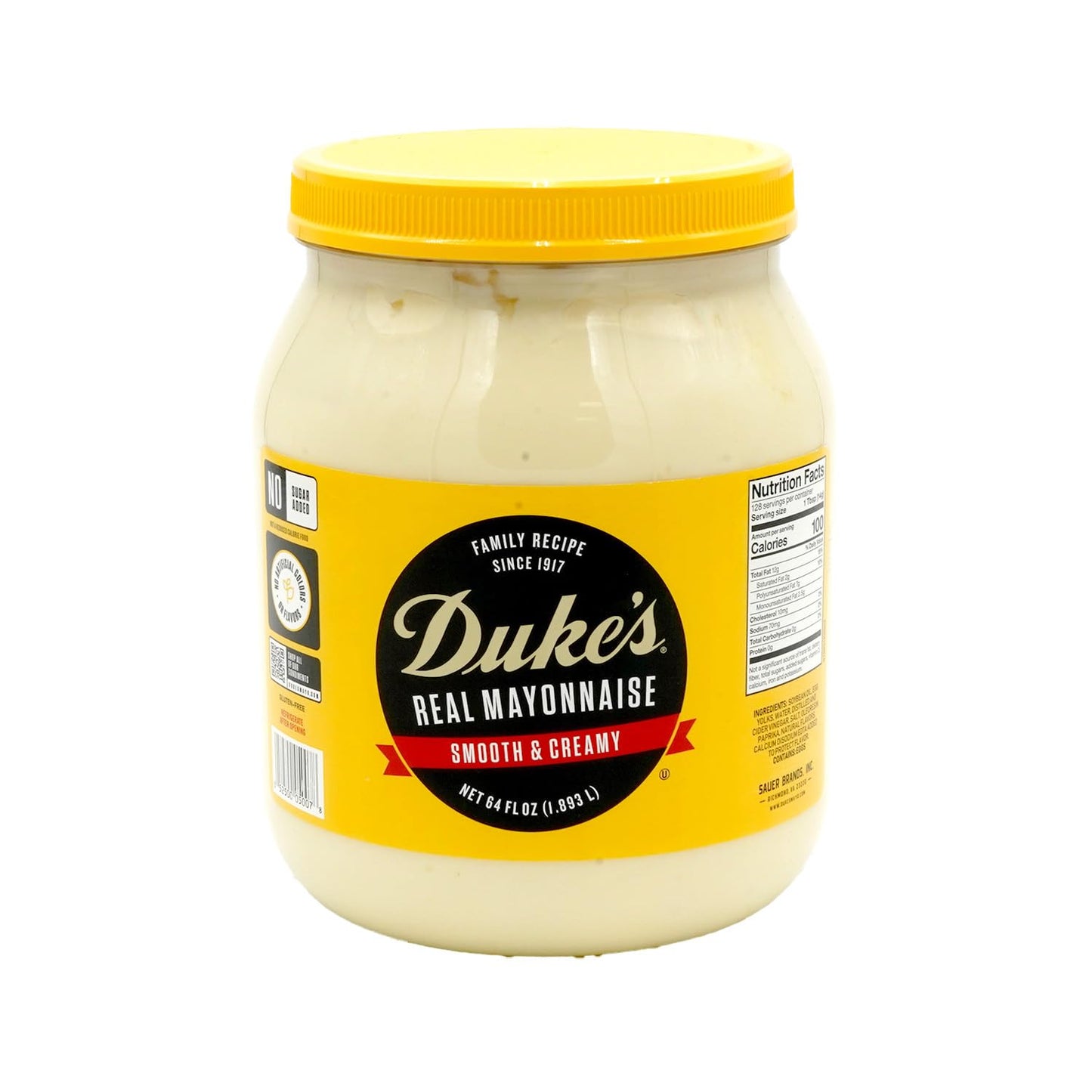 Dukes Real Mayonnaise Jar - Original Smooth & Creamy Taste  64 Ounce (Pack of 1)