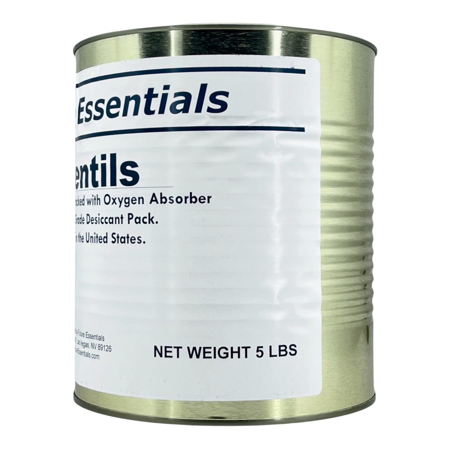 1 Can Of Future Essentials Lentils, Dried, #10 Can, 5 Lbs Net Weight