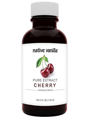 Native Vanilla - Pure Cherry Extract - 4 Fl Oz - Perfect For Cooking, Baking, And Dessert Crafting