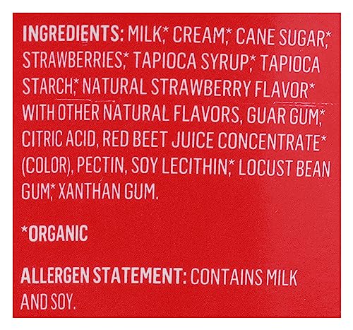 Aldens, Organic Strawberry Ice Cream, 48 oz (Frozen)
