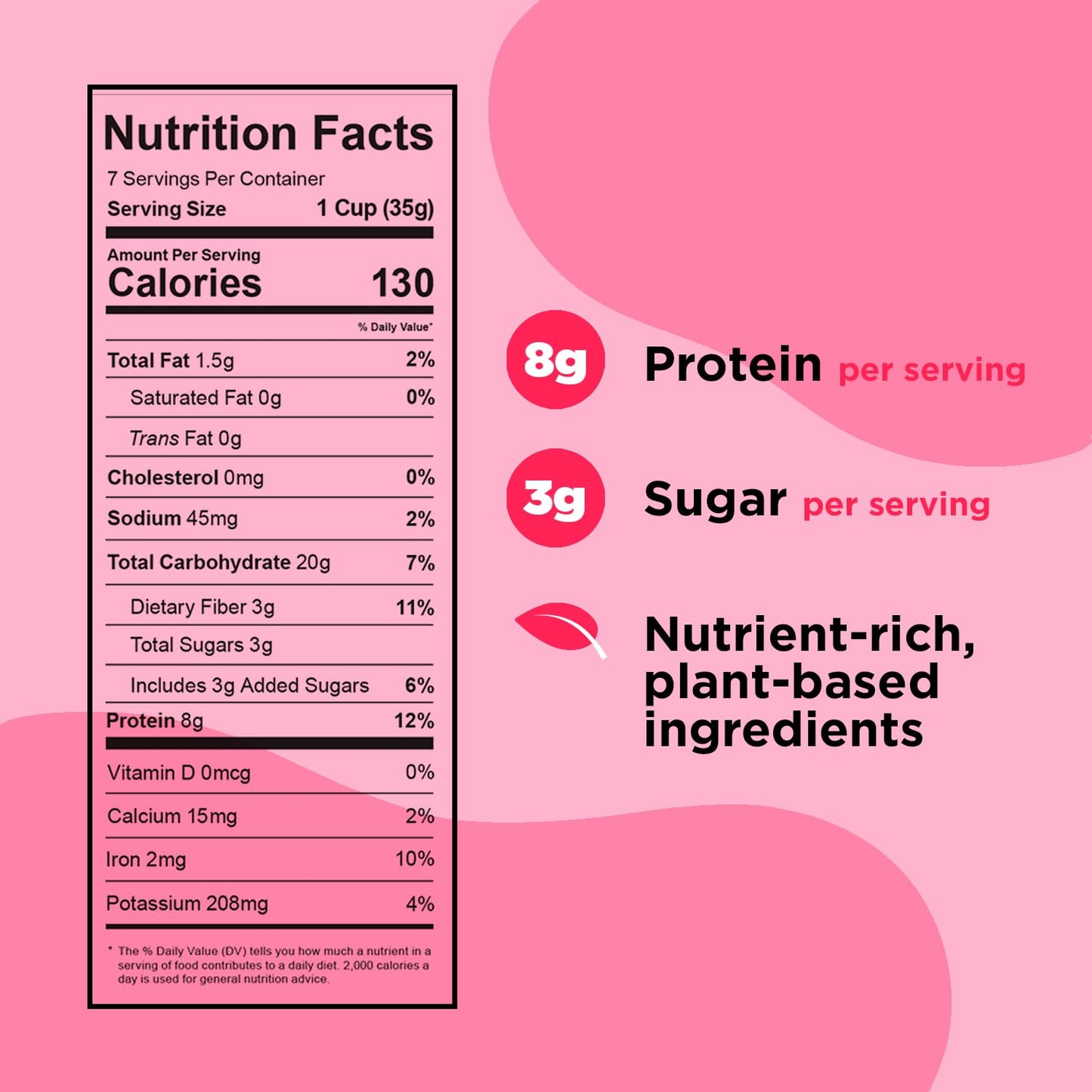 Protein And Gluten-Free Breakfast Cereal By Three Wishes - Strawberry, 6 Pack - More Protein And Less Sugar Snack With Natural F