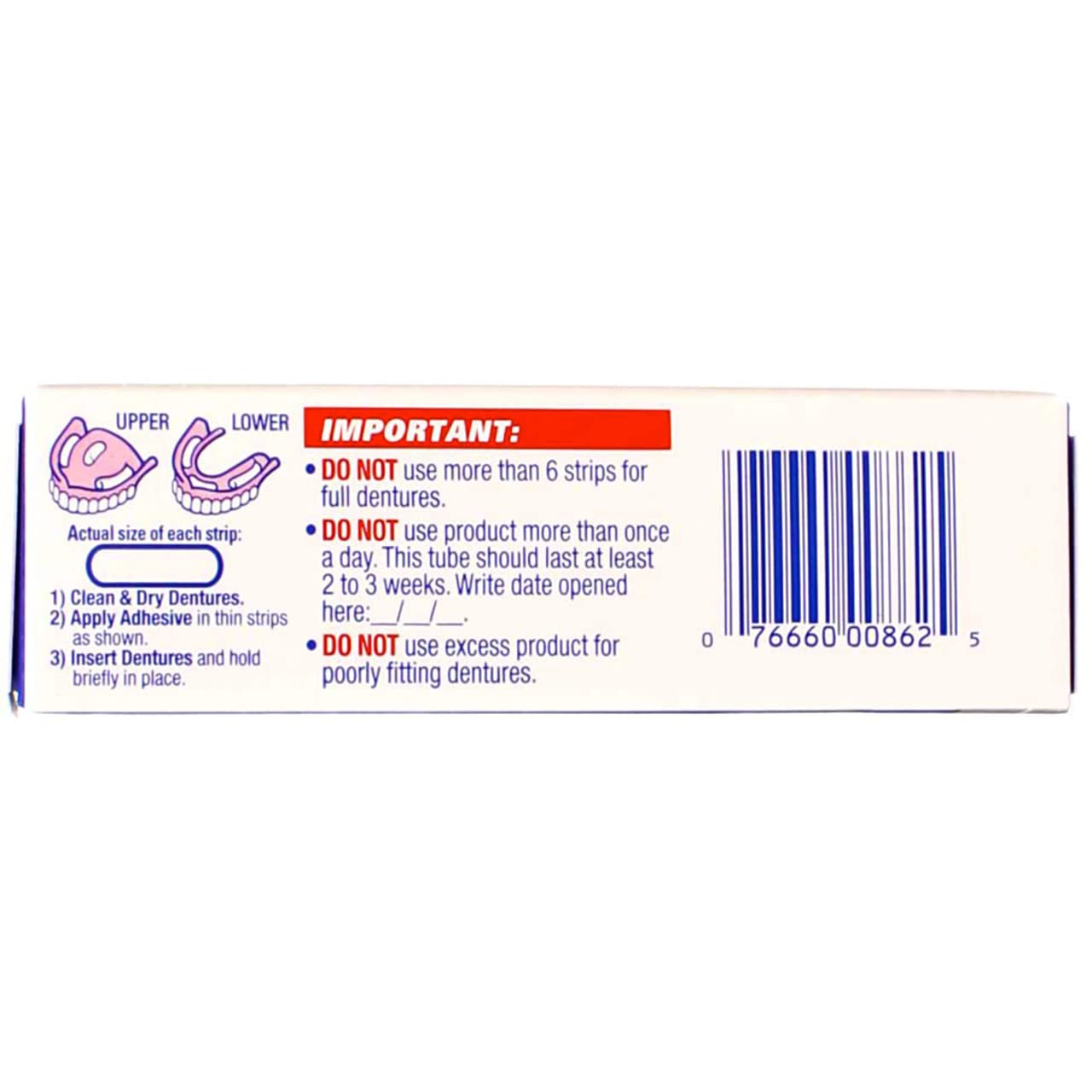 Fixodent Denture Adhesive Cream Original 0.75 Oz (Pack Of 8)