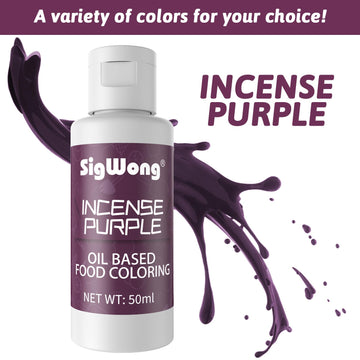 Oil Based Food Coloring For Chocolate - 50Ml Incense Purple Upgraded Edible Oil Based Food Dye For Cake Decorating, Baking, Cand