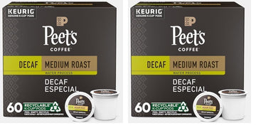 Peet s Coffee, Medium Roast Decaf Keurig K-Cup Pods - Decaf Especial 120 Count (12 Boxes of 10 K-Cup Pods)