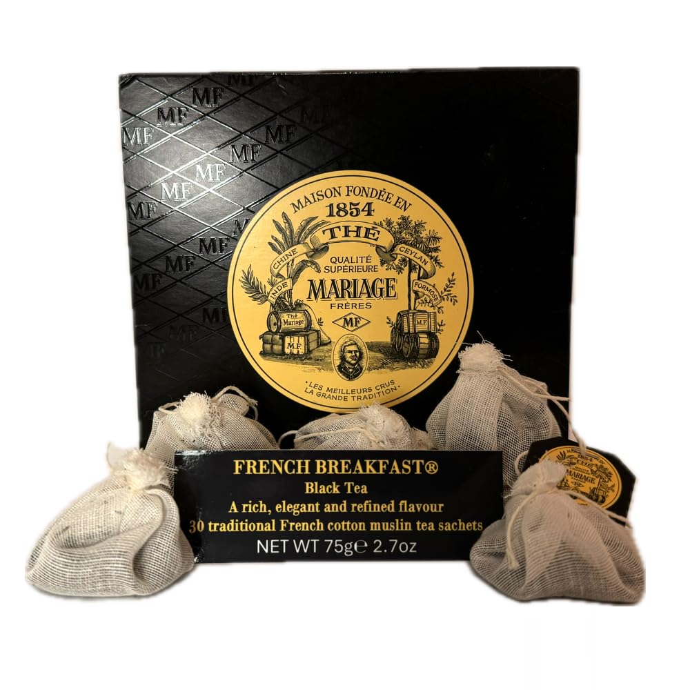 Mariage Freres - French Breakfast Tea - Box of 30 Traditional French Muslin Tea Sachets