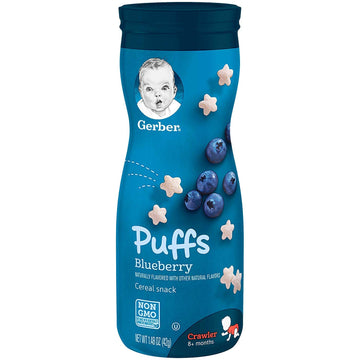 Gerber Baby Snacks Puffs, Blueberry, 1.48 Ounce (Pack Of 6)