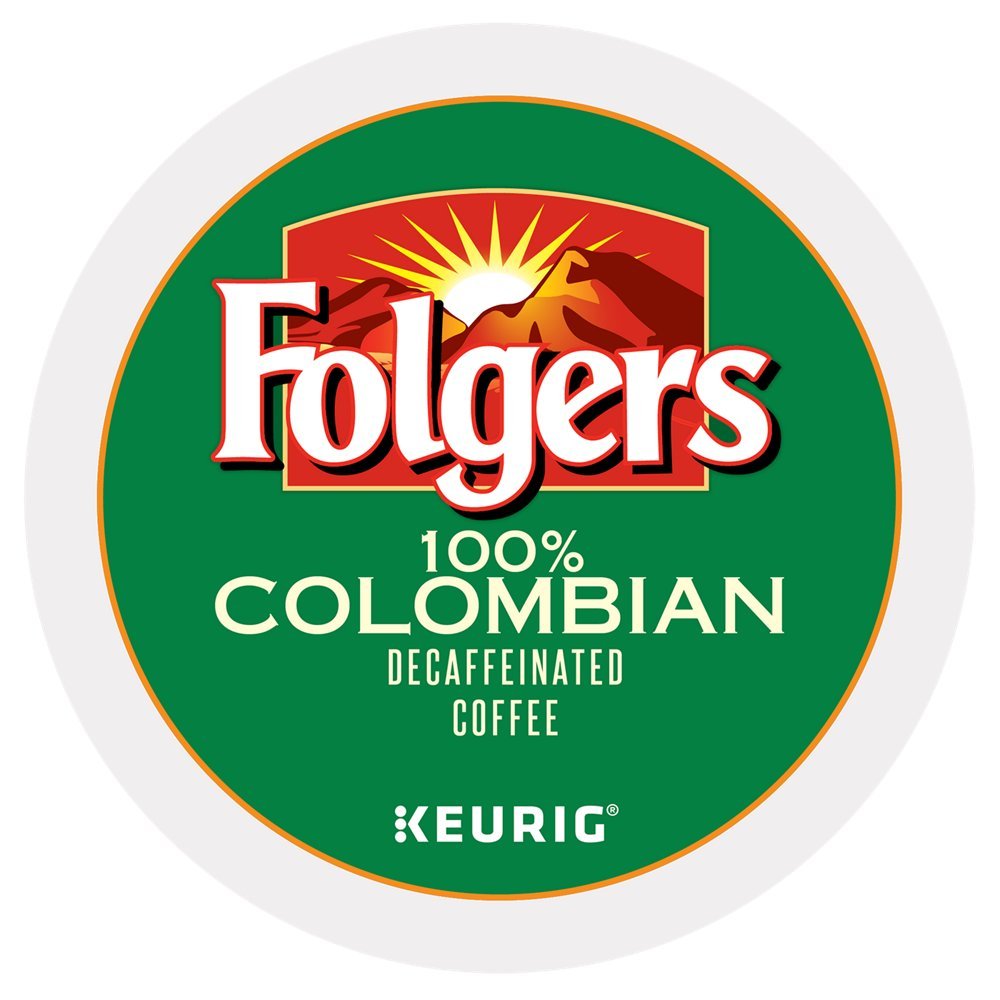 Folgers 100% Colombian Decaf K-Cups for Keurig, 24 Count, Pack of 1
