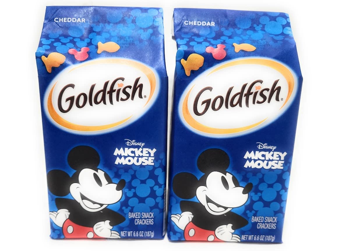 New Pepperidge Farm Goldfish Baked Special Edition Cheddar Mickey Mouse Net Wt 6.6 Oz (2)