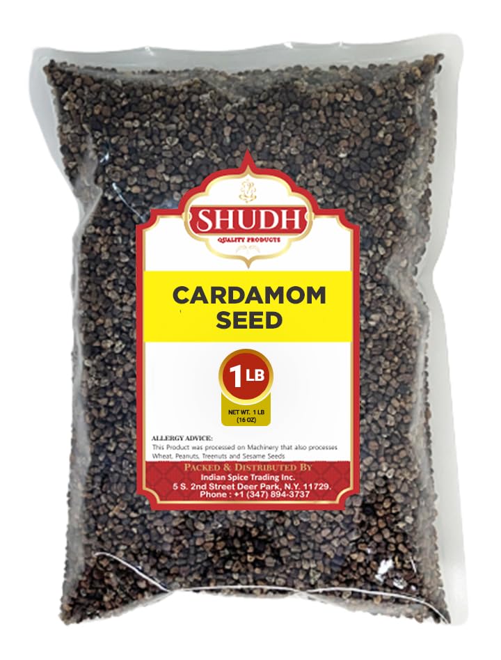 Shudh Cardamom Seeds 1 Lb | 16 Oz Cardamom Seeds ~ All Natural | Vegan | Gluten Friendly | Non-Gmo | Product Of India