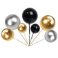Rssta i Cake Topper Foam Balls 30 PCS Mini Decoration Picks for Baby Shower, Wedding, Birthday - Black Gold Silver - Model XM237