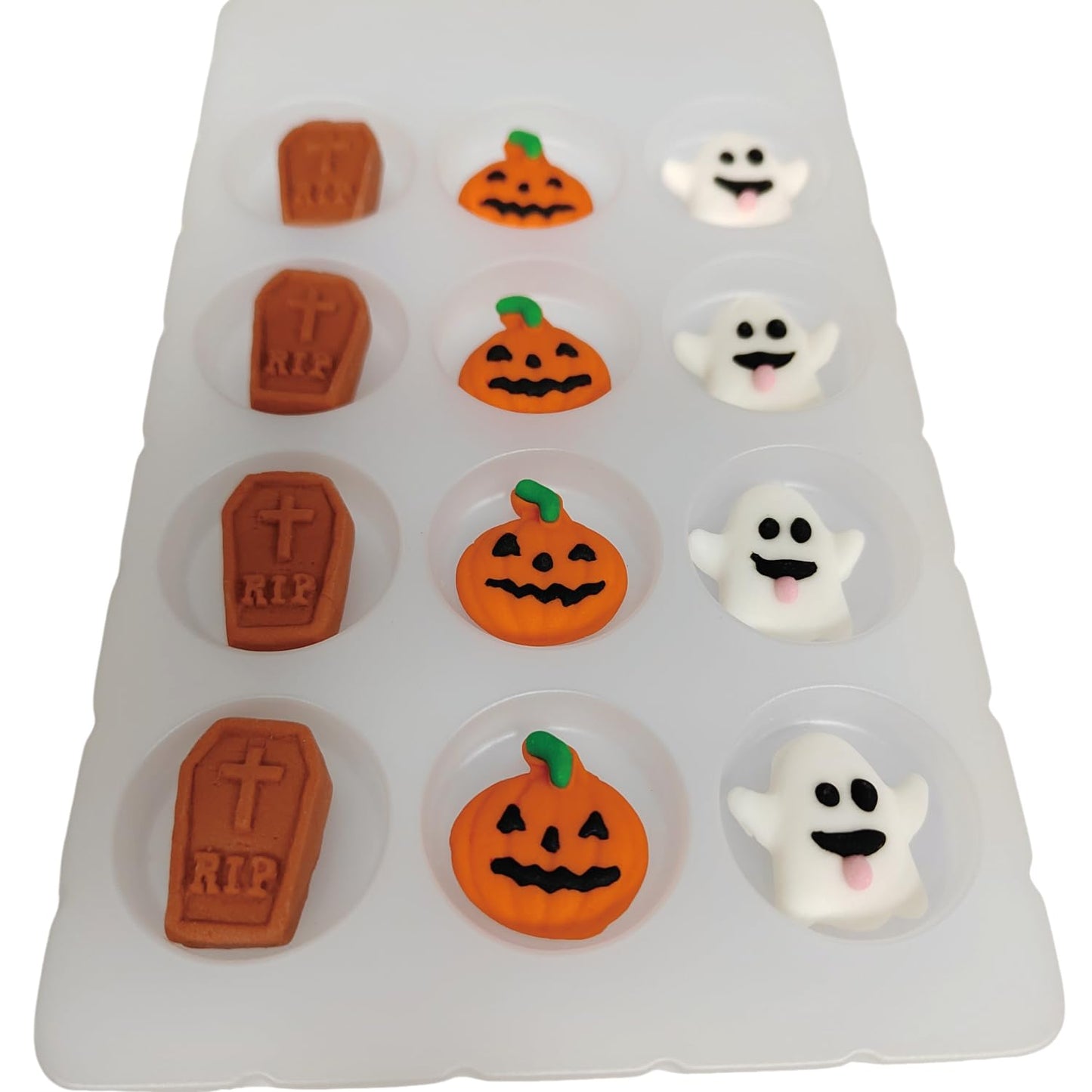 EPHVODI Halloween Sprinkles Icing Decoration for Cupcakes, Edible Ghosts, Bats, and Tombstones, Halloween Theme