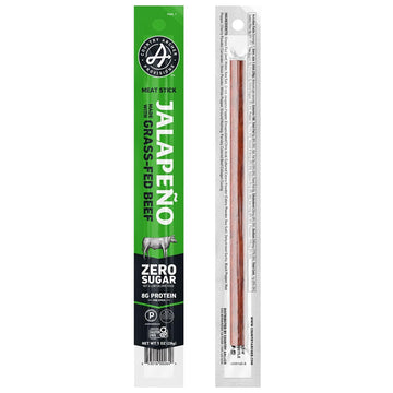 Country Archer Beef Jerky Sticks Jalapeno - Grass Fed Beef Sticks Individually Wrapped, Beef Sticks Bulk, Beef Jerky Snack Packs