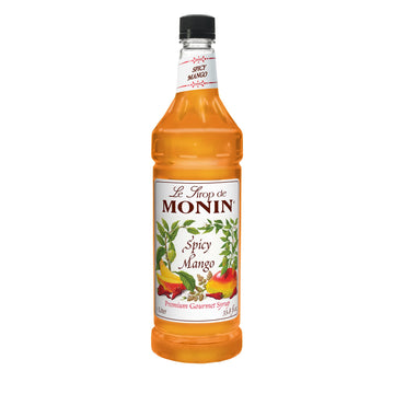 Monin Spicy Mango Mixer, 1 Liter, 33.8 Fl Oz, Perfect for Cocktails and Beverages