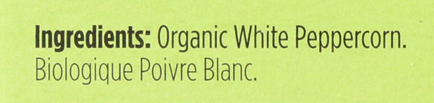 Spicely Organic Peppercorn White Whole (0.35 Oz Ecobox)