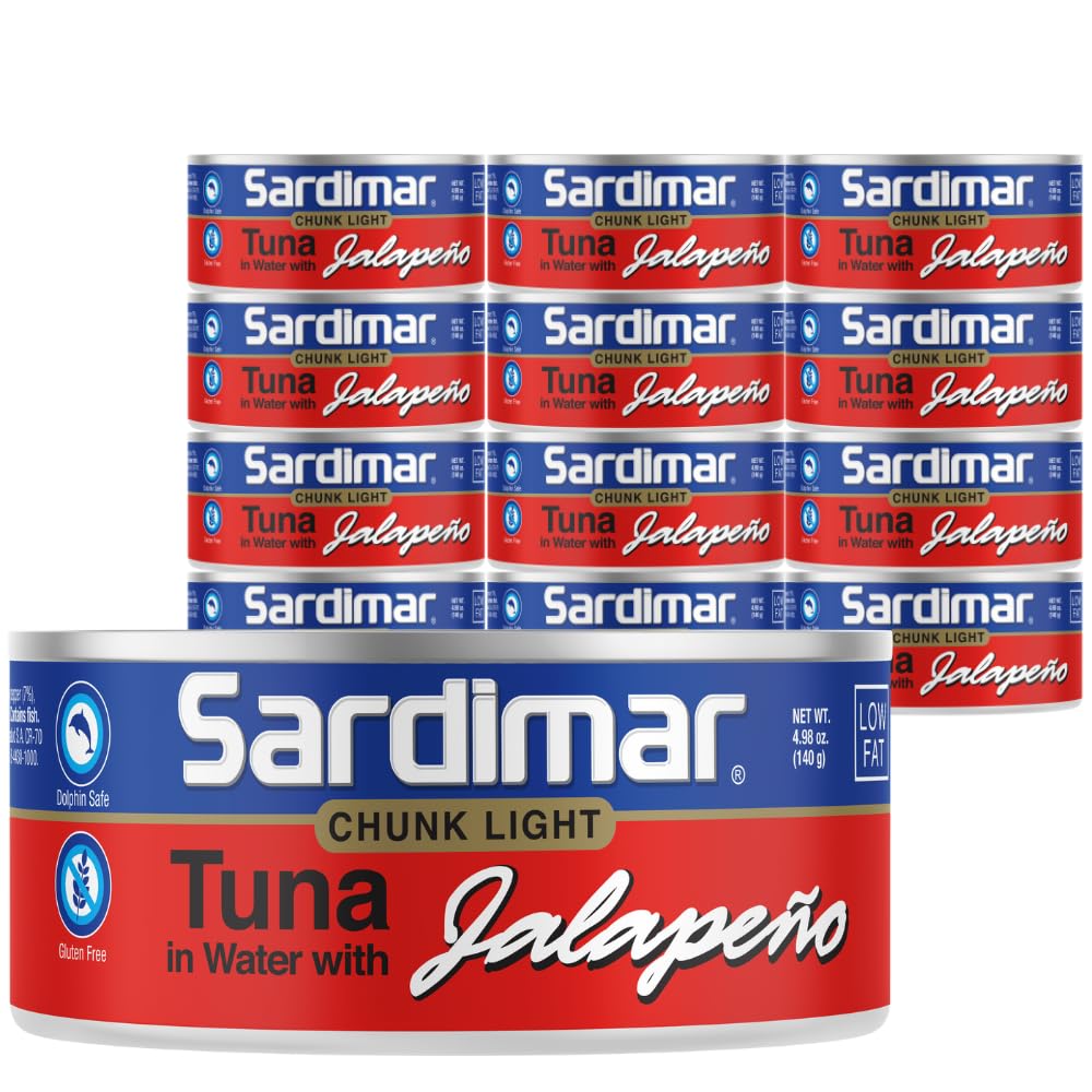 Sardimar Chunk Light Tuna in Jalapeño, 4.94 oz, Pack of 12, Model 241083