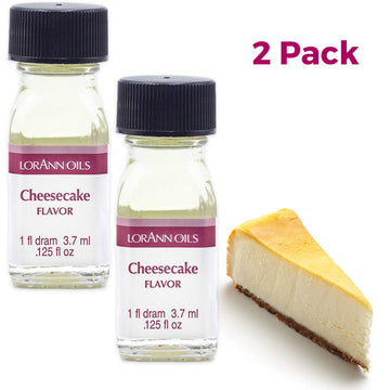 Lorann Cheesecake Ss Flavor, 1 Dram Bottle (.0125 Fl Oz - 3.7Ml - 1 Teaspoon) - 2 Pack