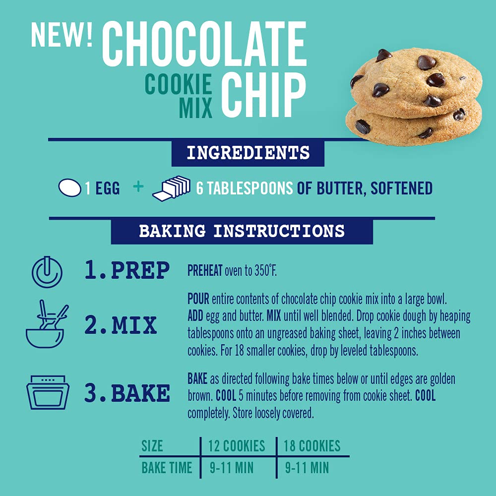 Blue Diamond Almonds Flour Gluten-Free Baking Mix, Chocolate Chip Cookie, Multicolor, 10 Oz