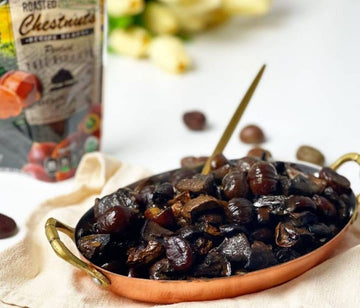 Gefen Organic Whole Peeled and Roasted Chestnuts, 3oz (24 Pack) | Chestnuts Peeled and Ready to Eat | Great for Cooking & Baking
