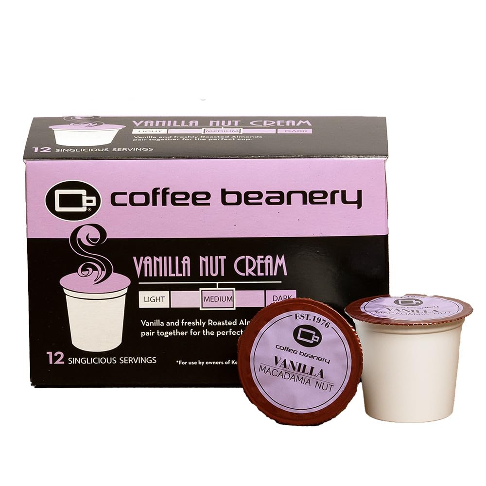 Coffee Beanery Vanilla Macadamia Nut Coffee Pods - 12ct Medium Roast Arabica Coffee, 1 Count Pack