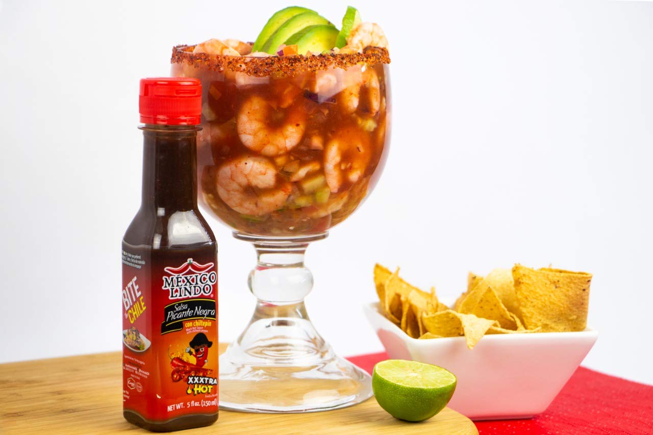 Mexico Lindo Tripack Best Flavors | Habanero Red Hot Sauce, 7 Mares Hot Sauce & Picante Negra Xxxtra Hot Sauce | 5 Fl Oz Bottles