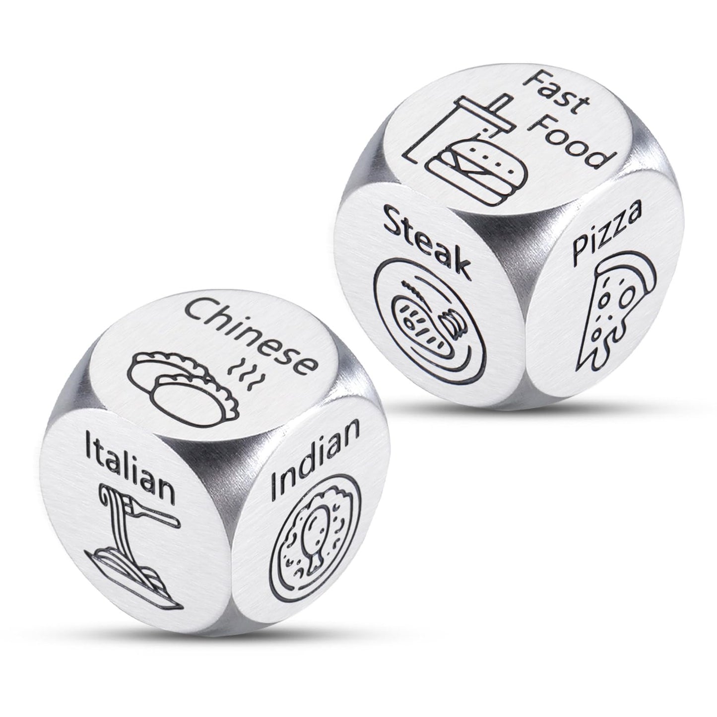 Valentines Day Gifts for Him Her, Food Dice, 6 11 Year Anniversary Steel Gifts for Him Her, Couples Gifts for Boyfriend, Date Ni