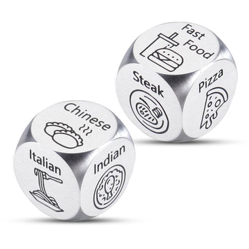Valentines Day Gifts for Him Her, Food Dice, 6 11 Year Anniversary Steel Gifts for Him Her, Couples Gifts for Boyfriend, Date Ni