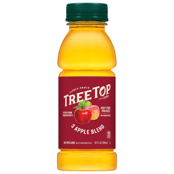 Tree Top 100% Pure Pressed 3 Apple Blend 100% Apple Juice, 10 Fl Oz (Pack of 24)