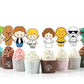 20Pcs Star Movie Cupcake Toppers For Birthday Party Cake Decorations Party Supply