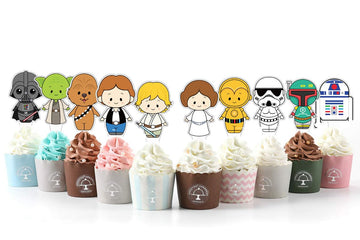20Pcs Star Movie Cupcake Toppers For Birthday Party Cake Decorations Party Supply
