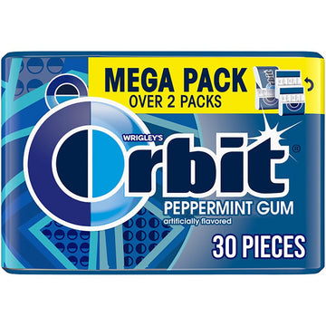 ORBIT Gum Peppermint Sugar Free Chewing Gum Mega Pack, 30 Piece
