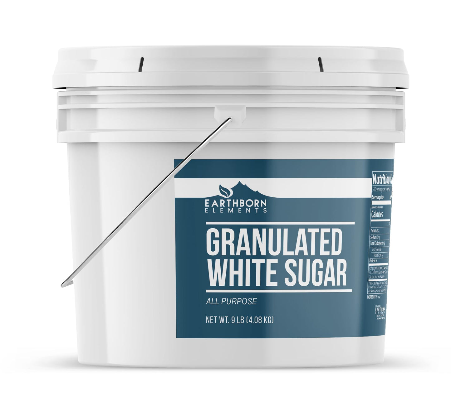 Earthborn Elements Granulated White Sugar, Non-GMO, 1 Gallon Bucket