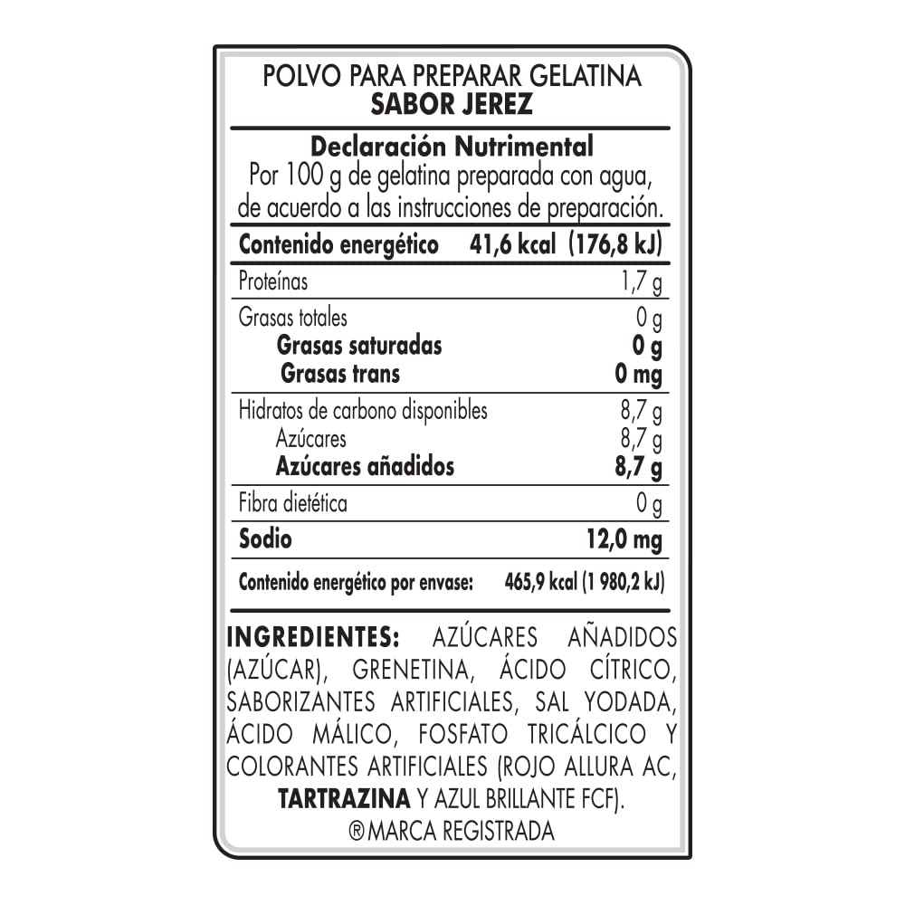 DGari Gelatin Dessert Sherry 5 Pack - Jerez, Model 735257002506