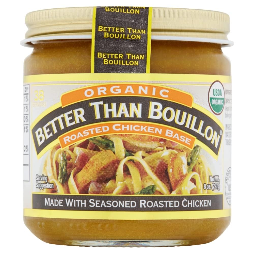 Better Than Bouillon Reduced Sodium Vegetable Base + Organic Roasted Chicken Base (Variety Pack)