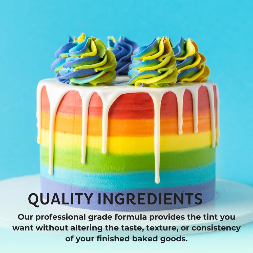 Chefmaster Liqua-Gel Food Coloring, Bright White, 0.9 Fl Oz, Professional-Grade Dye for Icing, Frosting, Fondant, Fade-Resistant