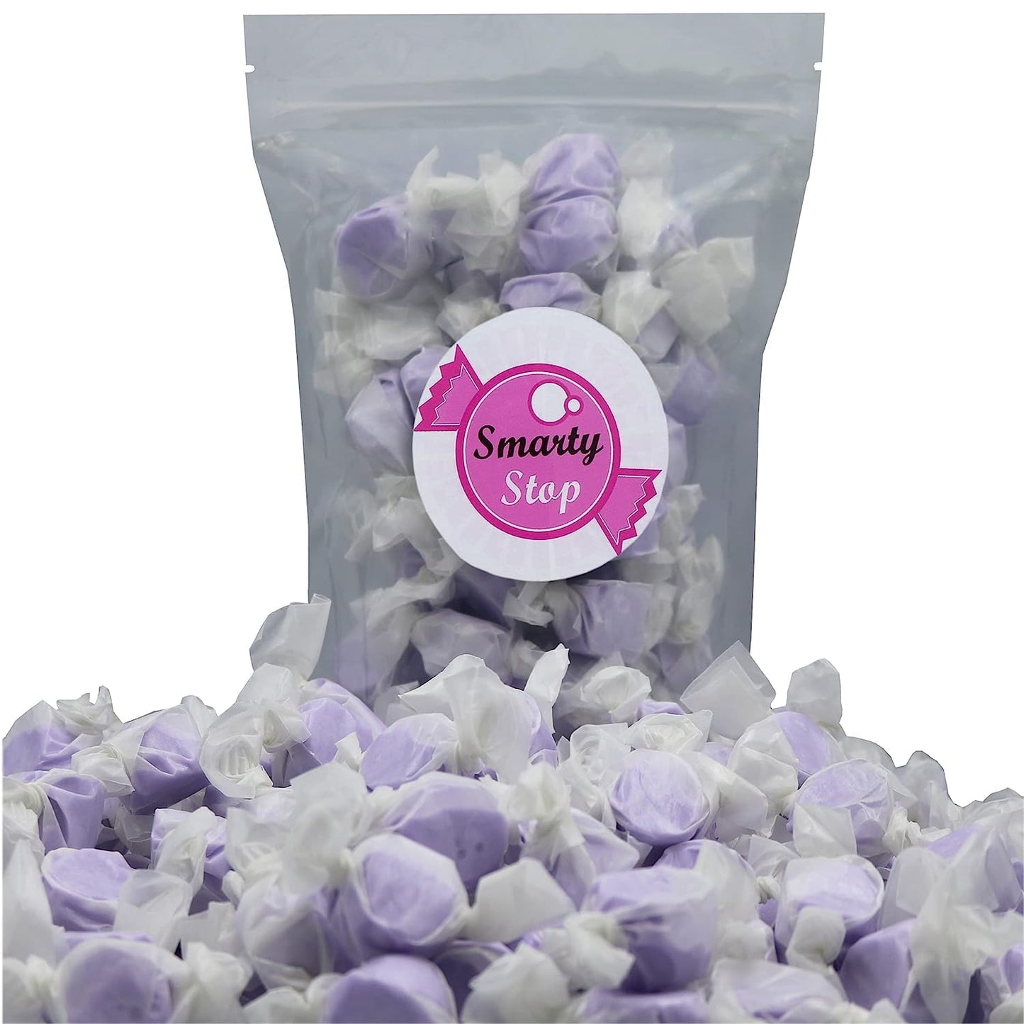 Gourmet Soft And Chewy Salt Water Taffy Candies - Individually Wrapped - Bulk Bags (Purple Grape, 2 Pound (Pack Of 1))