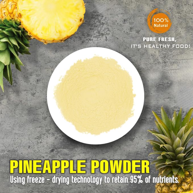 Pineapple Powder 2.47 Oz (70G) Vietfarmfood: Freeze-Dried Extracted From 100% Pure, Sugar-Free. Used To Mix Mixed Drinks Fresh F