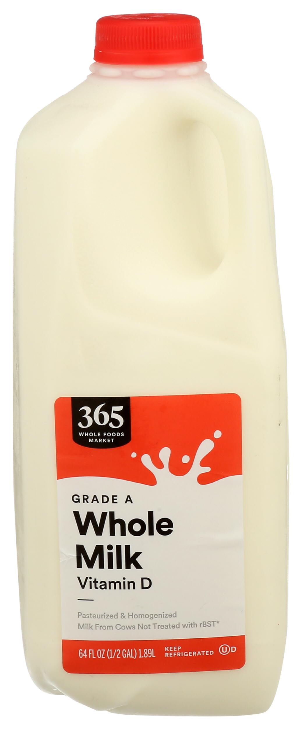 365 Everyday Value, Whole Milk, Half Gallon, 64 oz
