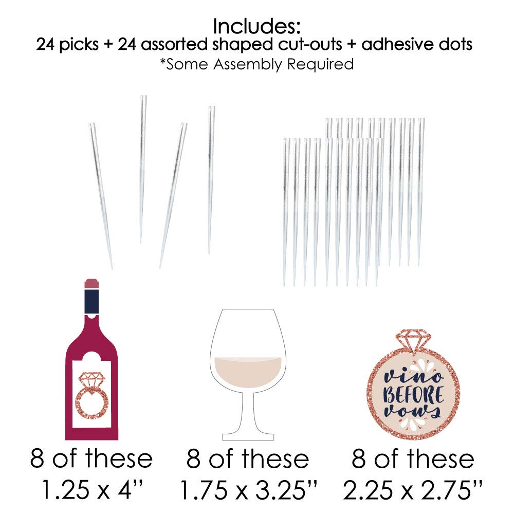 Big Dot of Happiness Dessert Cupcake Toppers, Multicolored Plastic Picks, Set of 24, Model BD9099dt