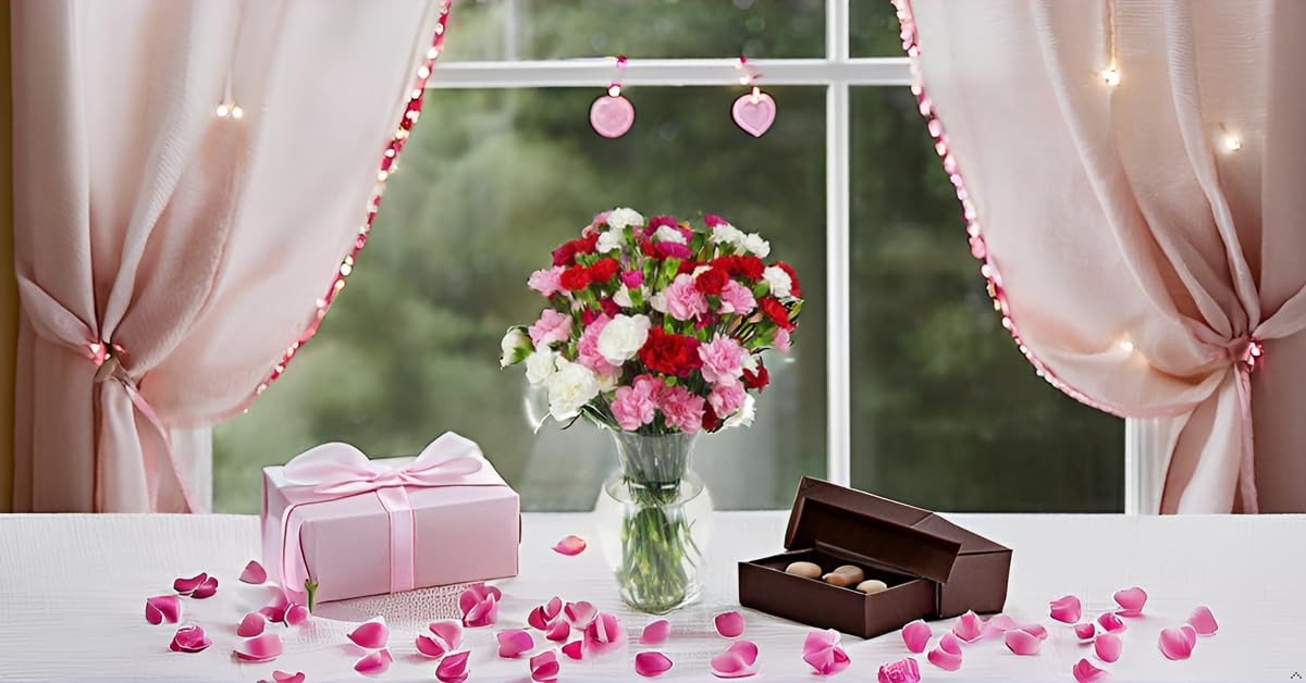 Benchmark Bouquets - 20 Stem Rainbow Mini Carnations (Glass Vase Included) - Fresh Flowers for Delivery - Gift for Graduation, B