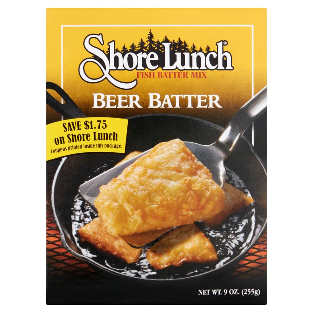 Shore Lunch Batter Mix, malt-inspired Batter Mix, Adds Rich Flavor & Crisp Texture to Fish & Chicken, 9 Servings Per Box of Batter Mix (9 Ounce (Pack of 10))