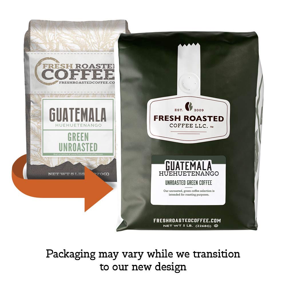 Fresh Roasted Coffee, Unroasted Guatemala Huehuetenango | Single Origin | Kosher | 5 Pound