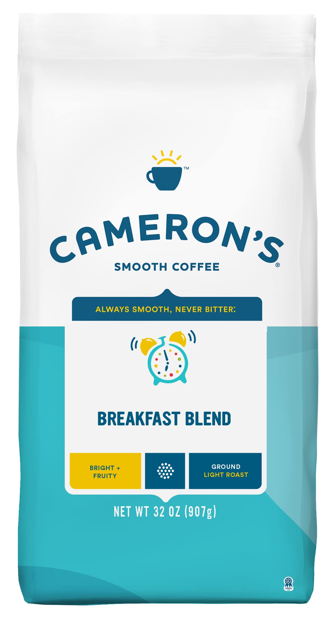 Camerons Coffee Breakfast Blend Roasted Ground Coffee, 32 Ounce, Brown, Model PP-GRCE28346