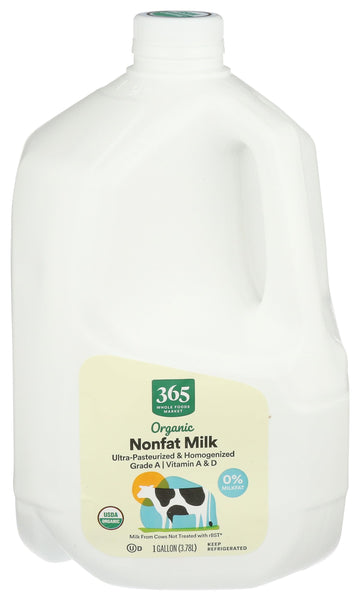 365 by Whole Foods Market Organic Fat Free Milk, 128 OZ