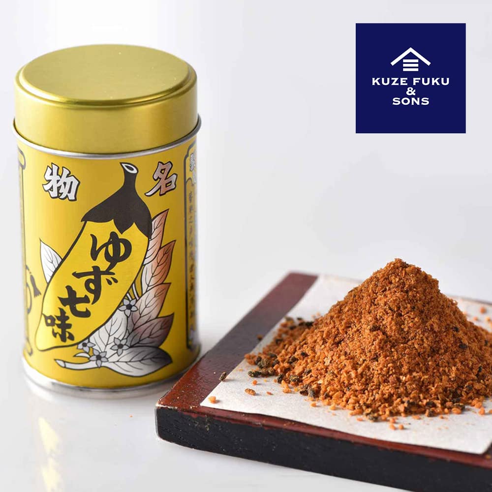 [Kuze Fuku & Sons] Shichimi Chili Pepper Mix With Yuzu, Product Of Japan, Seven Varieties Of Spices With The Fragrance Of Yuzu C