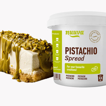 Nuuva Foods Pistachio Spread | Rich & Nutty Pistachio Cream for Dubai Chocolate Bar | Smooth Nut Butter & Spreadable Cream | Perfect for Chocolate & Desserts (2.5 Lbs)