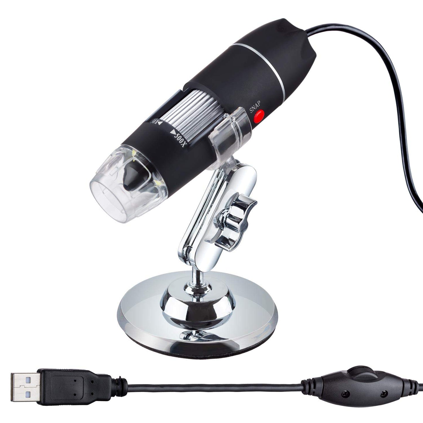 Super Savings - 40X-1000X Portable Led Monocular Student Microscope With 25-Piece Prepared Slides Set And Tweezers Plus Bonus Ha